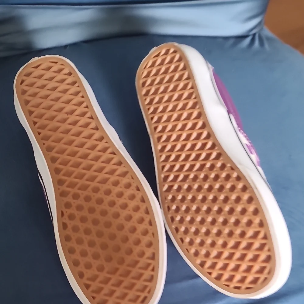 Vans Purple and White Checkered Sneakers - Picture 4 of 5